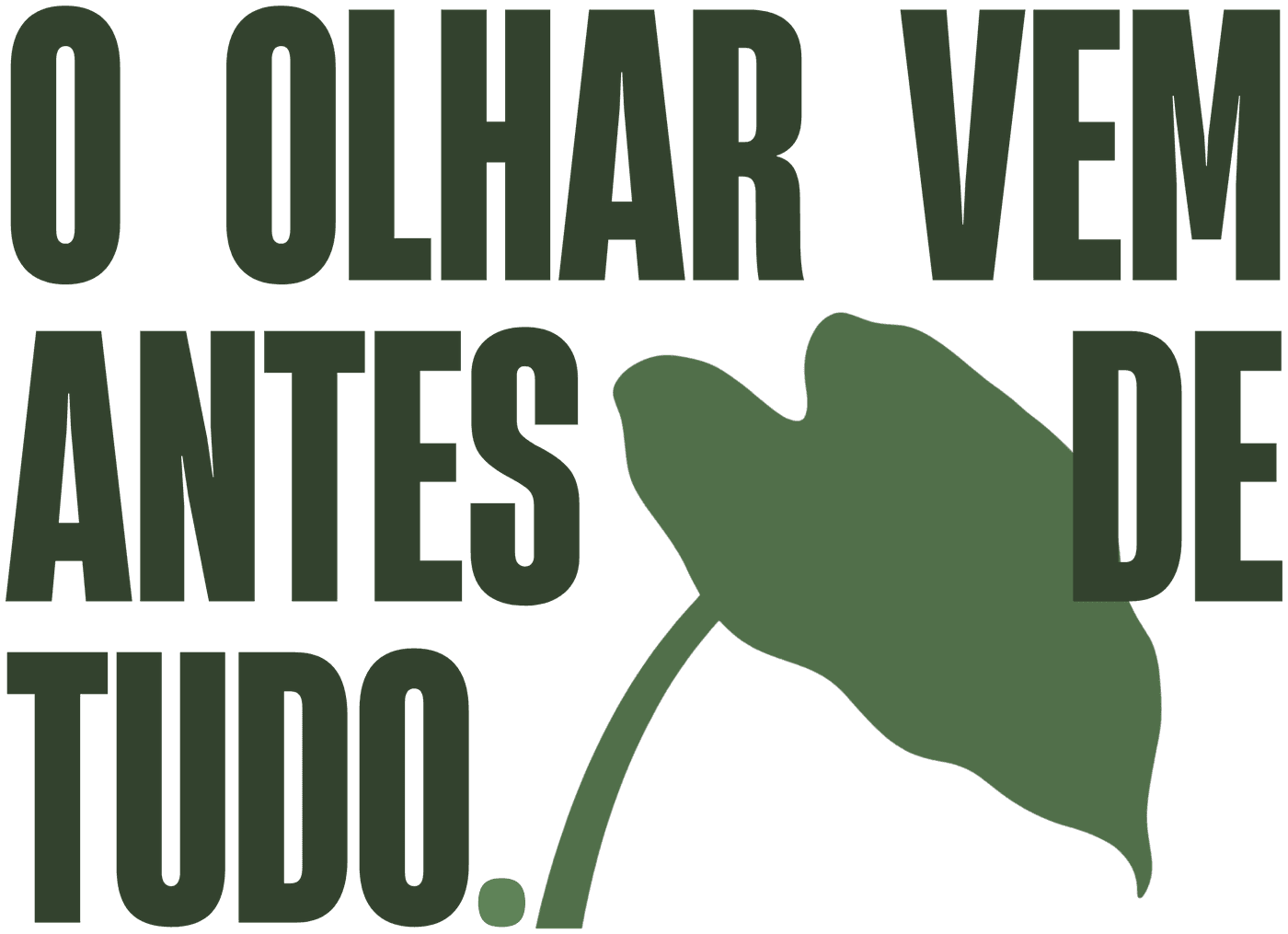 O olhar vem antes de tudo.